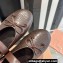 Miu Miu Leather ballerinas with buckle and bow 5F210E Pattern Print Coffee 2024