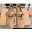 Miu Miu Leather ballerinas with buckle and bow 5F210E Beige 2024