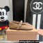 Miu Miu Leather ballerinas with buckle and bow 5F210E Beige 2024