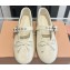 Miu Miu Leather ballerinas with buckle and bow 5F210E White 2024