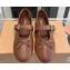 Miu Miu Leather ballerinas with buckle and bow 5F210E Brown 2024