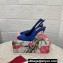 Dolce & Gabbana Heel 10.5cm Satin slingbacks Blue 2024