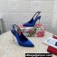 Dolce & Gabbana Heel 10.5cm Satin slingbacks Blue 2024