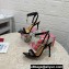 Dolce & Gabbana Heel 10.5cm Patent leather sandals Black with chain and charm 2024