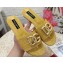 Dolce & Gabbana Raffia sliders Yellow 2024
