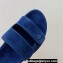 Loro Piana Waikiki Suede Double-Grip Men's Slide Sandals Dark Blue 2024