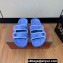 Loro Piana Waikiki Suede Double-Grip Men's Slide Sandals Sky Blue 2024