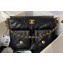 Chanel Shiny Calfskin & Gold-Tone Metal Hobo Handbag AS4743 Black 2024