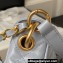 Chanel Shiny Calfskin & Gold-Tone Metal Hobo Handbag AS4743 Gray 2024