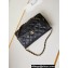 Chanel Lambskin & Gold-Tone Metal Large Hobo Bag AS4755 Black 2024