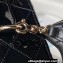 Chanel Mirror Calfskin, Calfskin & Gold-Tone Metal Backpack Bag & Star Coin Purse AS4649 Black 2024
