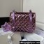 Chanel Mirror Calfskin, Calfskin & Gold-Tone Metal Backpack Bag & Star Coin Purse AS4649 Metallic Light Purple 2024