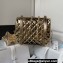 Chanel Mirror Calfskin, Calfskin & Gold-Tone Metal Backpack Bag & Star Coin Purse AS4649 Metallic Gold 2024