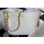 Chanel Gold-Tone Metal Large Hobo Bag AS4450 White 2024