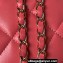 Chanel Calfskin & Gold-Tone Metal Flap Bag With Top Handle AS4544 Dark Pink 2024