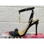 Dolce & Gabbana Heel 10.5cm Karung sandals Black with chain and charm 2024