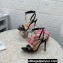 Dolce & Gabbana Heel 10.5cm Karung sandals Black with chain and charm 2024