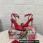 Dolce & Gabbana Heel 10.5cm Karung sandals Red with chain and charm 2024