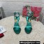 Dolce & Gabbana Heel 10.5cm Karung sandals Green with chain and charm 2024
