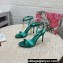 Dolce & Gabbana Heel 10.5cm Karung sandals Green with chain and charm 2024