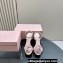 Miu Miu Heel 10cm Satin sandals with Rose 5X002E Pink 2024