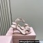 Miu Miu Heel 10cm Satin sandals with Rose 5X002E Pink 2024