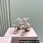 Miu Miu Heel 10cm Satin sandals with Rose 5X002E Pink 2024