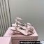 Miu Miu Heel 6.5cm Satin sandals with Rose 5X002E Pink 2024
