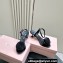 Miu Miu Heel 6.5cm Satin sandals with Rose 5X002E Black 2024