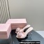 Miu Miu Heel 10cm Satin slides with Rose 5XX627 Pink 2024