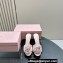 Miu Miu Heel 10cm Satin slides with Rose 5XX627 Pink 2024