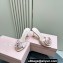Miu Miu Heel 10cm Satin slides with Rose 5XX627 Pink 2024