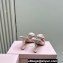 Miu Miu Heel 10cm Satin slides with Rose 5XX627 Pink 2024