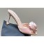 Miu Miu Heel 10cm Satin slides with Rose 5XX627 Pink 2024