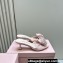 Miu Miu Heel 6.5cm Satin slides with Rose 5XX627 Pink 2024