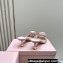 Miu Miu Heel 6.5cm Satin slides with Rose 5XX627 Pink 2024