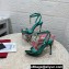 Dolce & Gabbana Heel 10.5cm Karung sandals Green with chain and charm 2024
