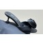 Miu Miu Heel 6.5cm Satin slides with Rose 5XX627 Black 2024