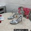 Dolce & Gabbana Heel 10.5cm Karung sandals Silver with chain and charm 2024