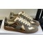 Maison Margiela Replica Women/Men sneakers in nappa leather and suede Gray/Gold 2024