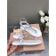 Miu Miu Riviere cord and leather sandals 5Y184E Crystals White 2024