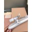 Miu Miu Riviere cord and leather sandals 5Y184E Crystals White 2024
