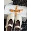 The Row Boheme MJ mary jane shoe in Leather White 2024