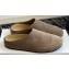 The Row Hugo Slides in Suede Beige 2024