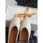 The Row Eva Slipper in Leather Creamy 2024