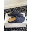 The Row Hugo Slides in Suede Blue 2024