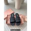 Miu Miu Leather slides 5XX644 Black 2024