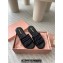 Miu Miu Leather slides 5XX644 Black 2024