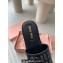 Miu Miu Leather slides 5XX644 Black 2024