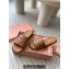 Miu Miu Leather slides 5XX644 Brown 2024